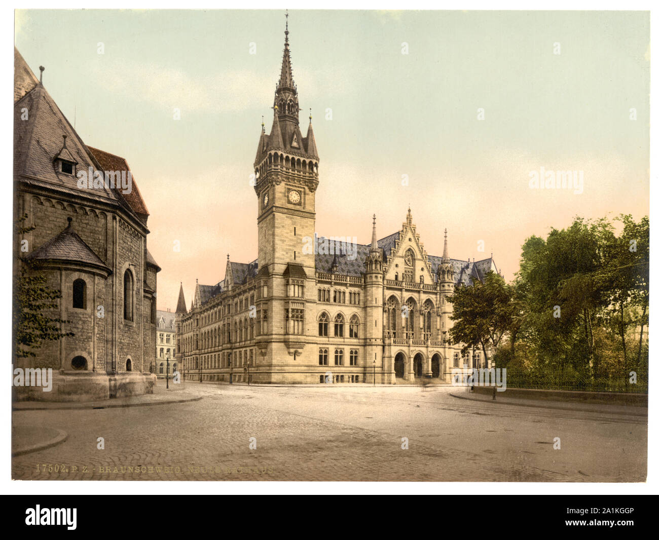 Nouvel hôtel de ville, au Nouveau-Brunswick (c.-à-d., Braunschweig, Allemagne) ; titre de la Detroit Publishing Co., catalogue J-section étrangère. Detroit, Michigan : Detroit Photographic Company, 1905 ; n° d'impression. 17502. ; fait partie de : Vues de l'Allemagne dans l'Photochrom collection imprimée. ; Banque D'Images