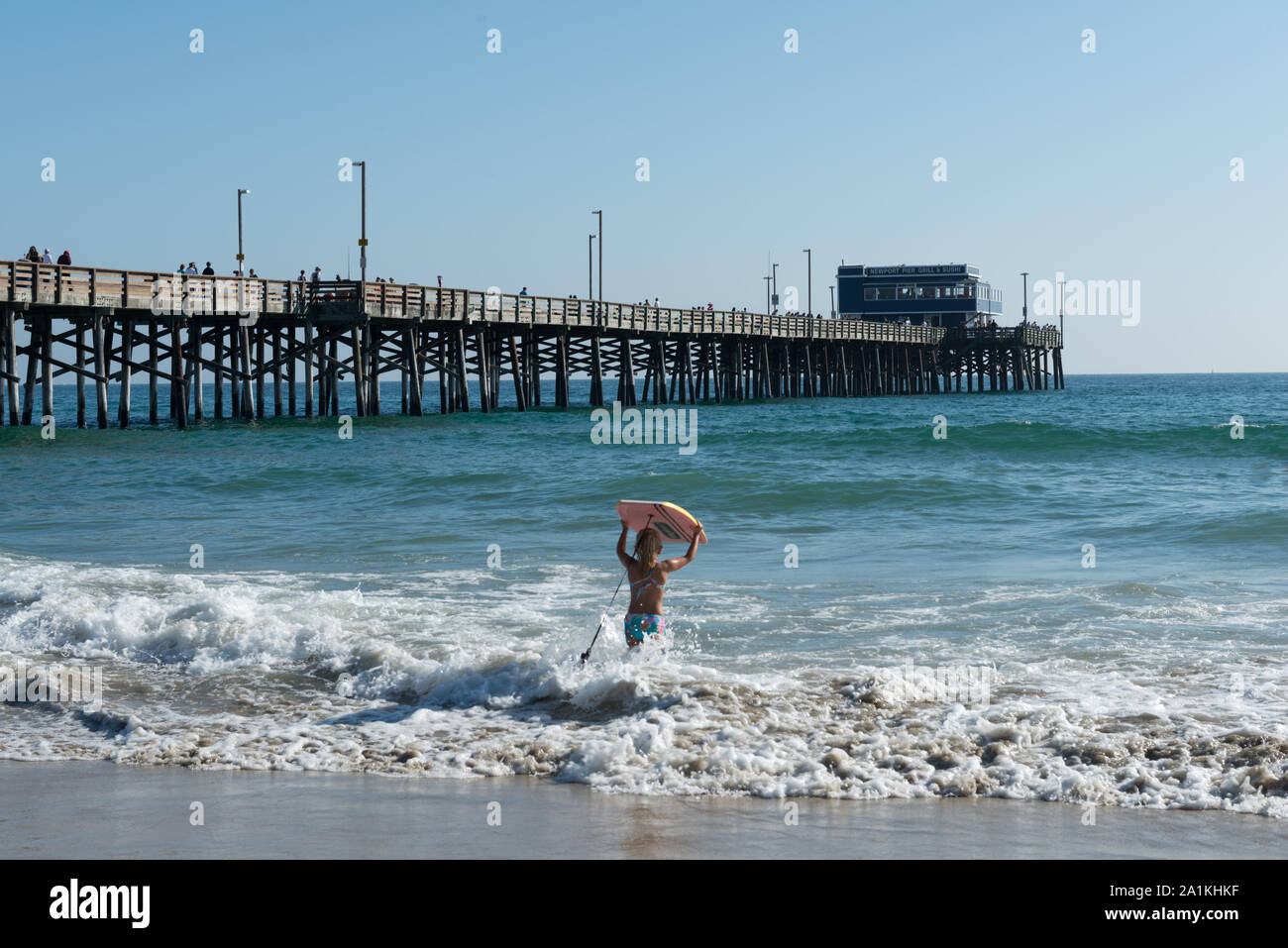 Newport Beach est situé dans le centre de Orange County, Californie Banque D'Images
