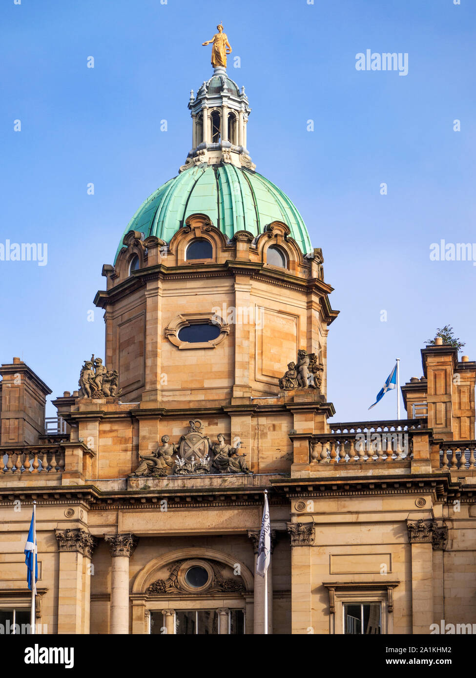 Bank of Scotland siège sur la butte vue du Royal Mile à Édimbourg en Écosse Banque D'Images
