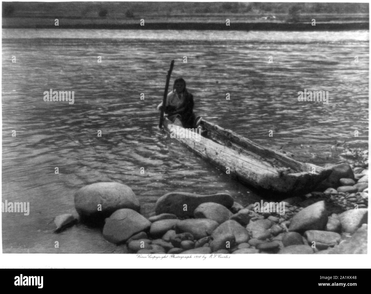 Canoe Nez Perce Banque D'Images