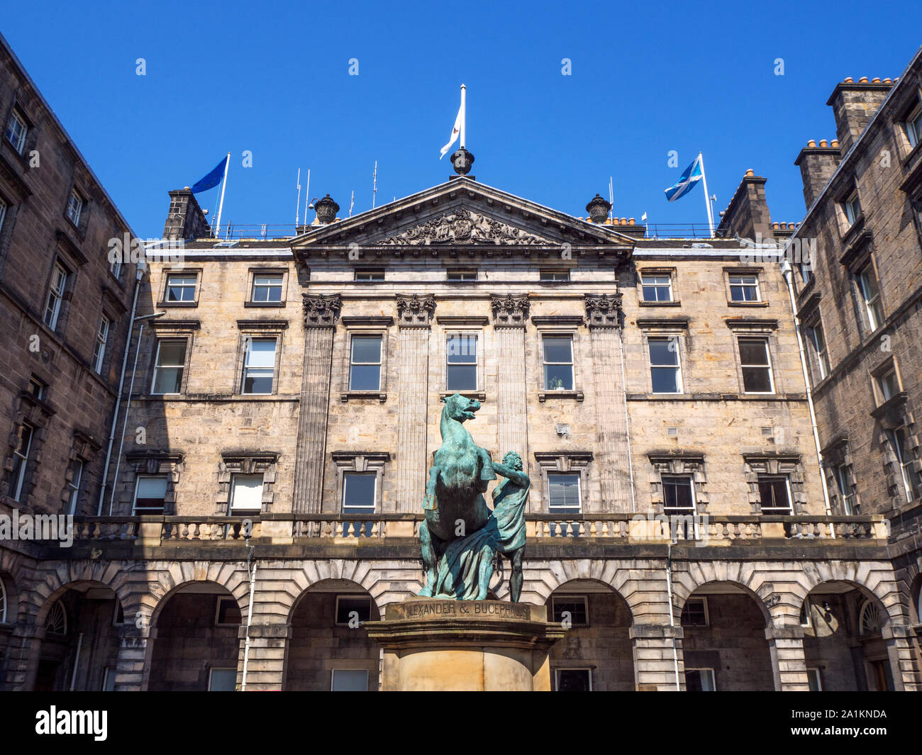 City Chambers sur la rue Royal Mile Edinburgh Scotland Banque D'Images