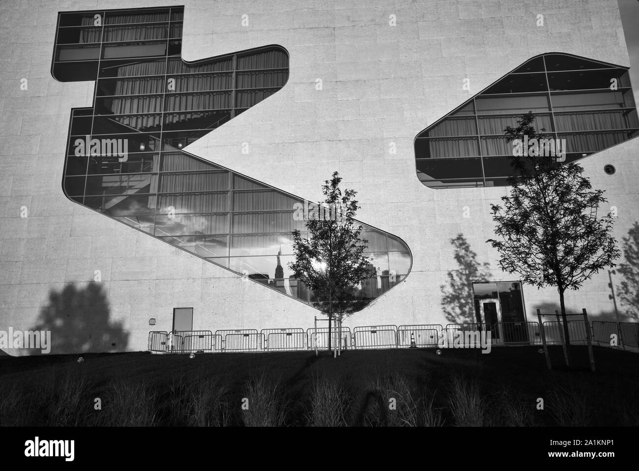 Hunters Point bibliothèque communautaire, conçu par Steven Holl Architects Banque D'Images