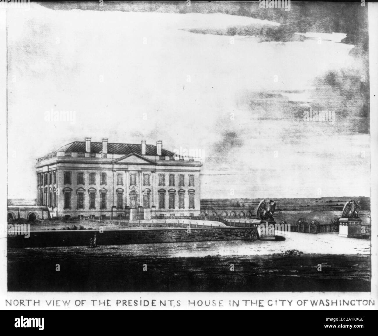 Vue nord de la President's house dans la ville de Washington Banque D'Images
