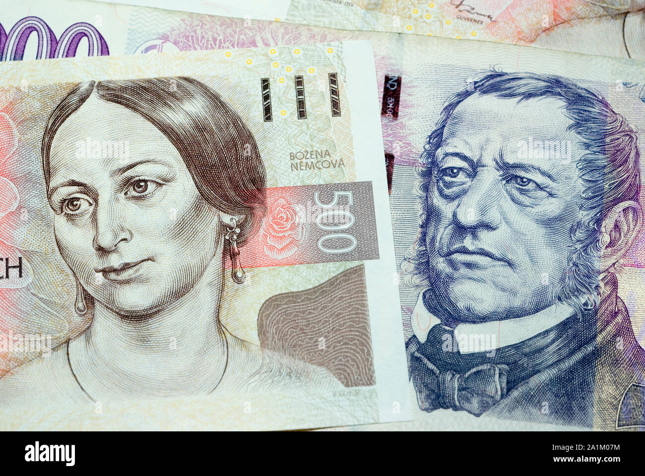 Couronne tchèque note Banque D'Images