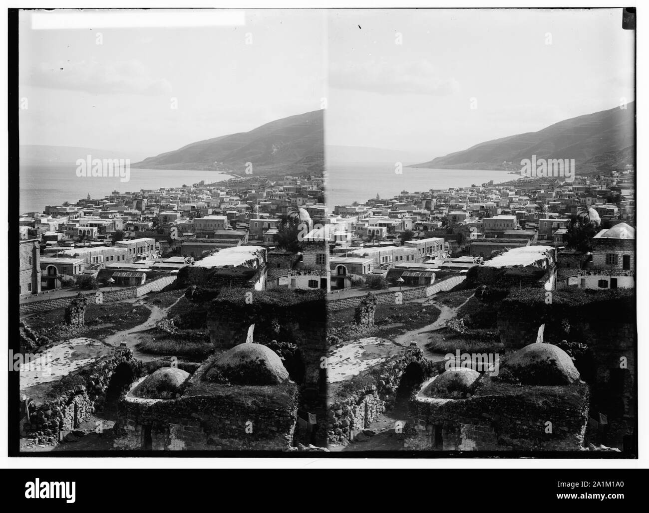 Vues du nord. Tibériade à partir de l'hôpital anglais Banque D'Images