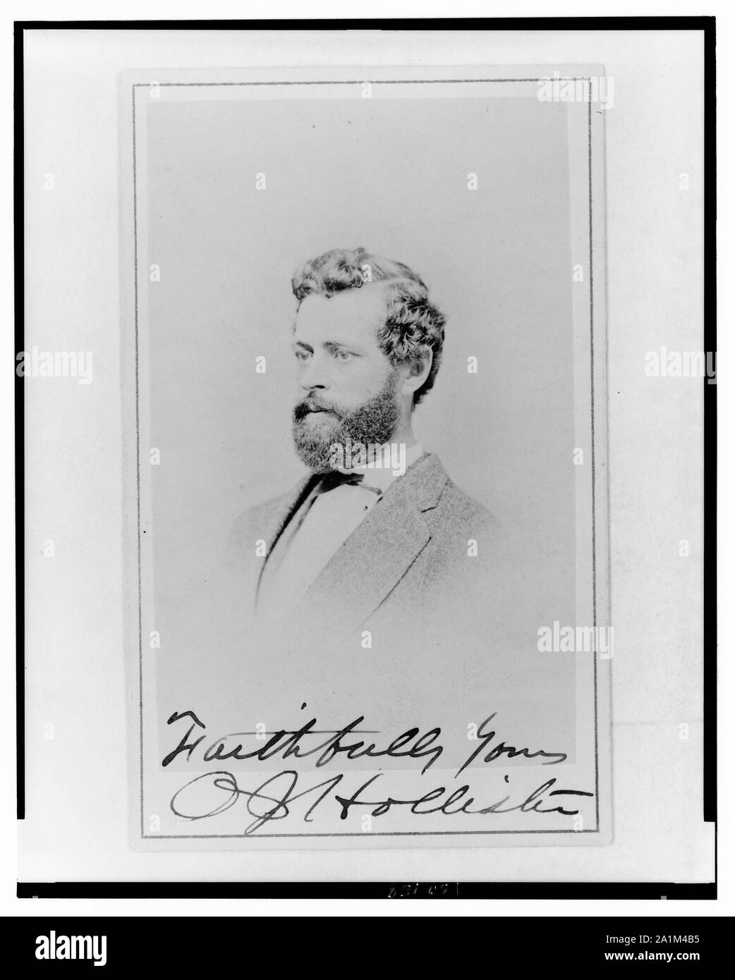 O. J. Hollister, auteur et éditeur du Daily Mining Journal, tête-et-épaules portrait, face vers la gauche Banque D'Images