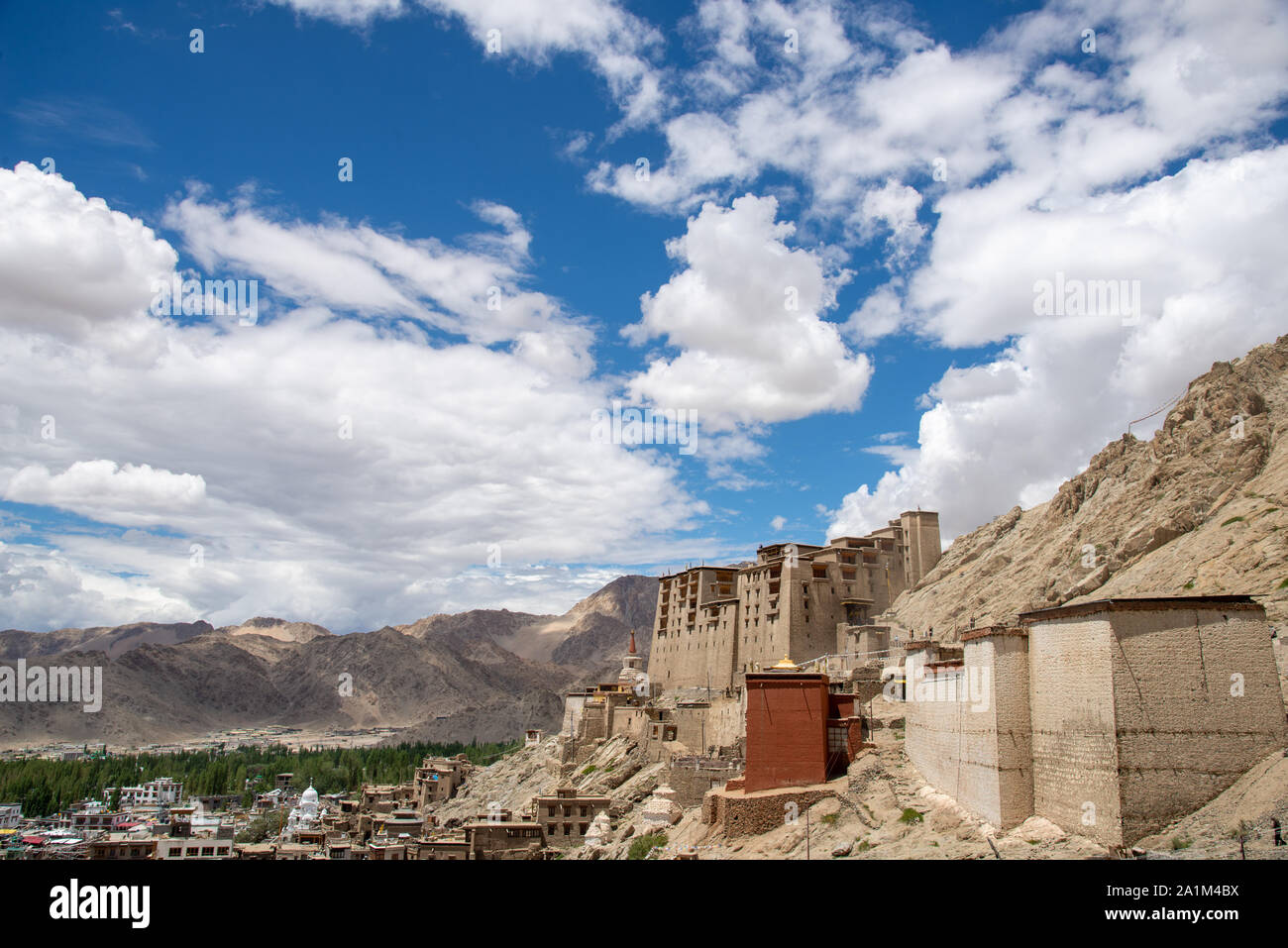 Voir à l'ancien lieu près de Leh au Ladakh, Inde Banque D'Images