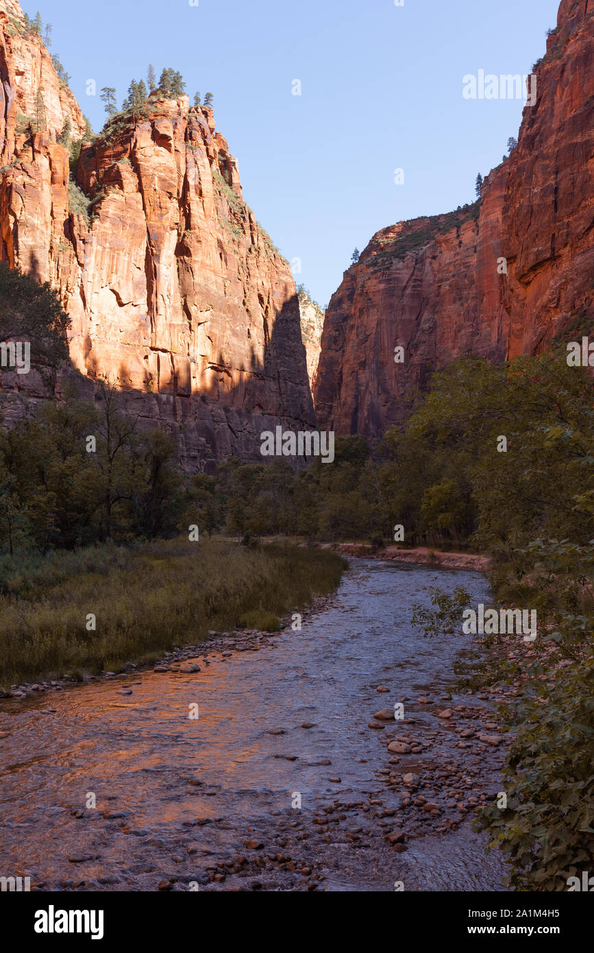 À l'intérieur de l'Utah Zion Canyon Banque D'Images