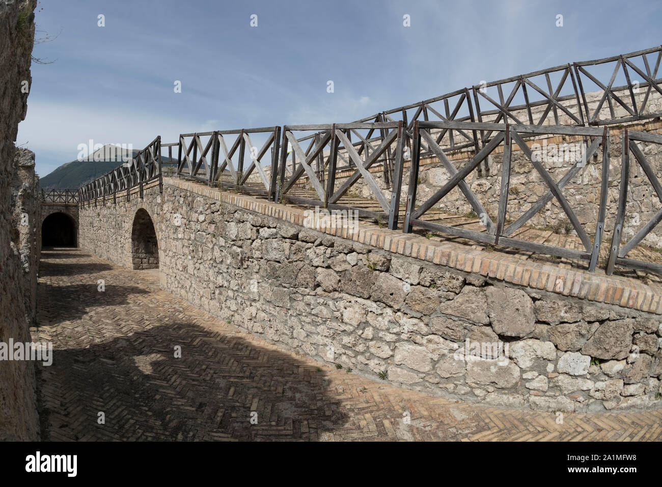 La forteresse de Civitella del Tronto Banque D'Images