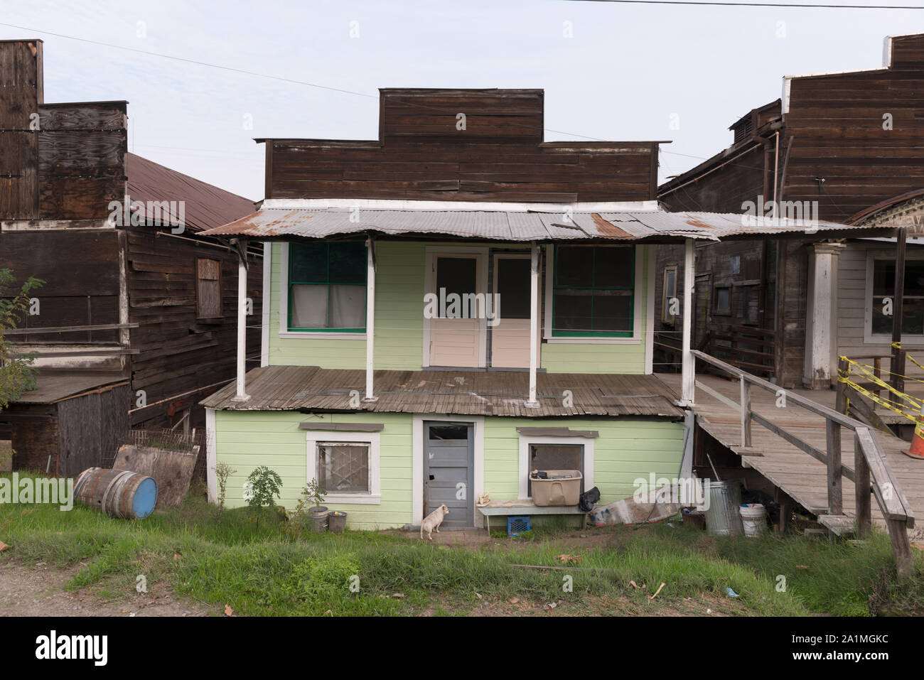 Vieux bâtiment dans Locke, une localité dans le Sacramento/San Joaqin River Delta en Californie Banque D'Images