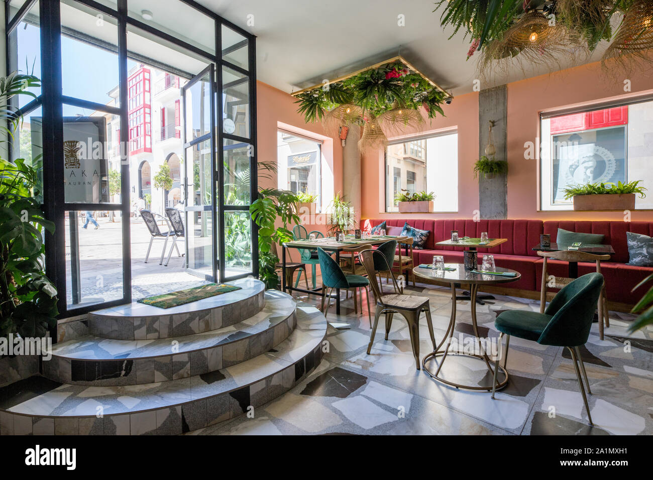 Aménagement intérieur Restaurant, Mallorca, Spain, Europe Banque D'Images