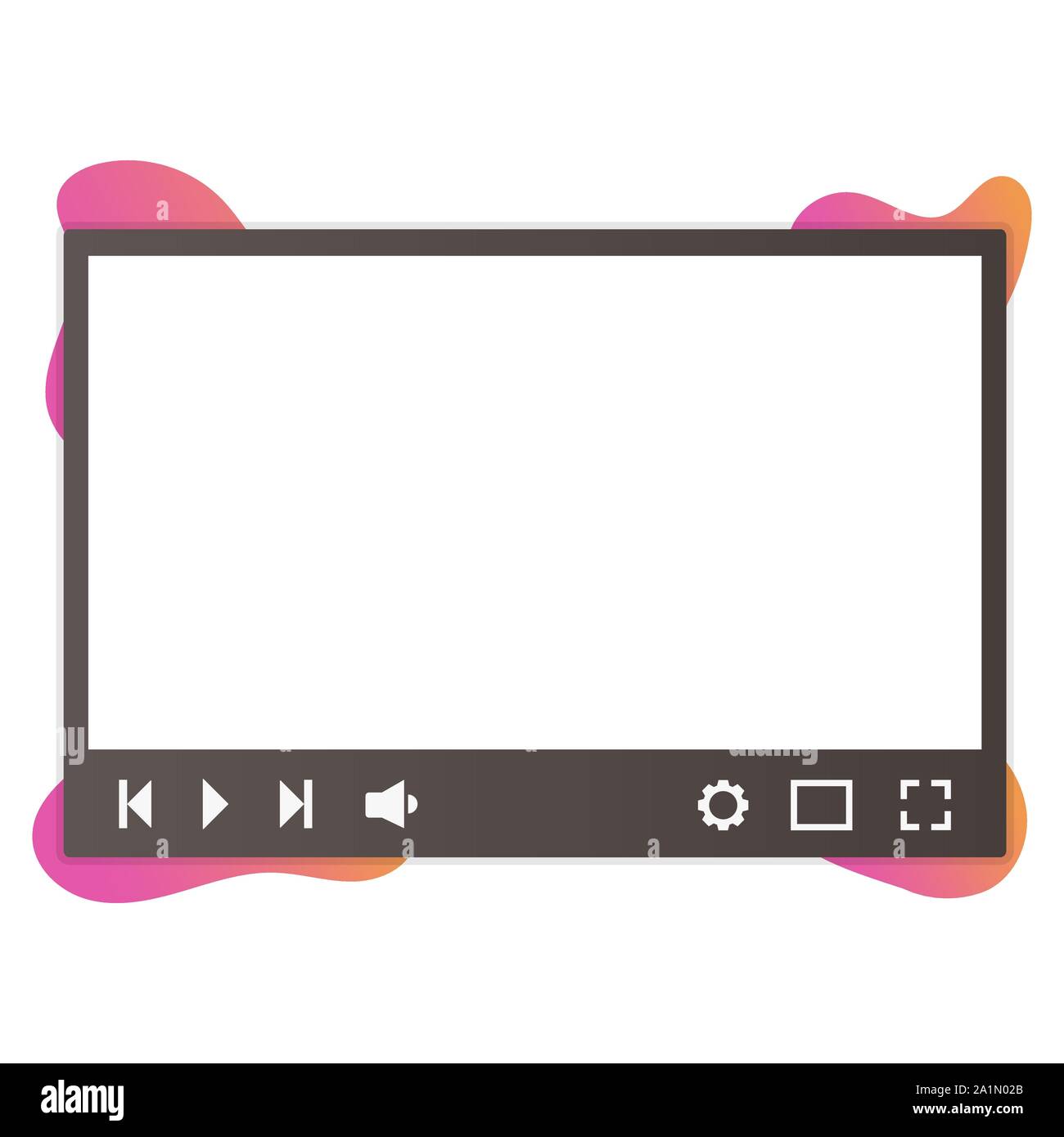 Lecteur vidéo bannière moderne ou ancienne, vector illustration isolé sur  fond blanc Image Vectorielle Stock - Alamy