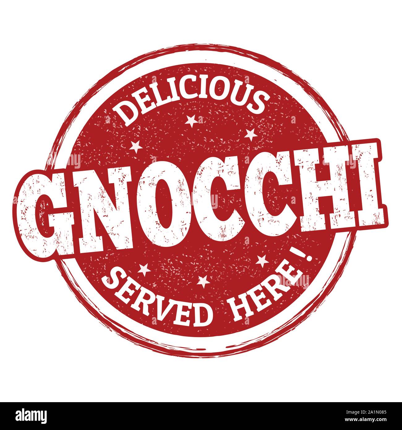 Gnocchi signe ou marque sur fond blanc, vector illustration Illustration de Vecteur