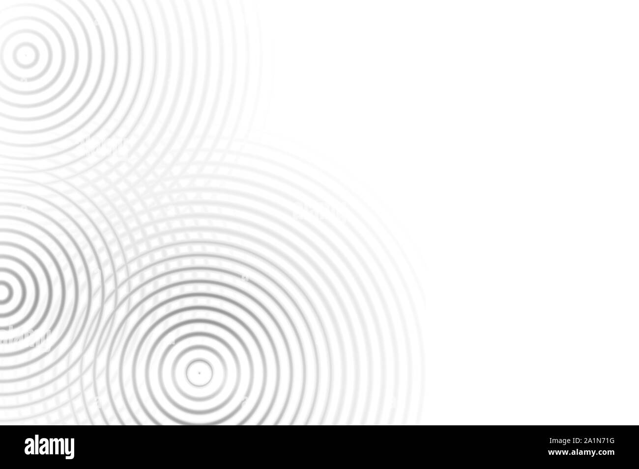 Résumé cercle noir avec effet anneau oscillant des ondes sonores sur fond blanc Banque D'Images
