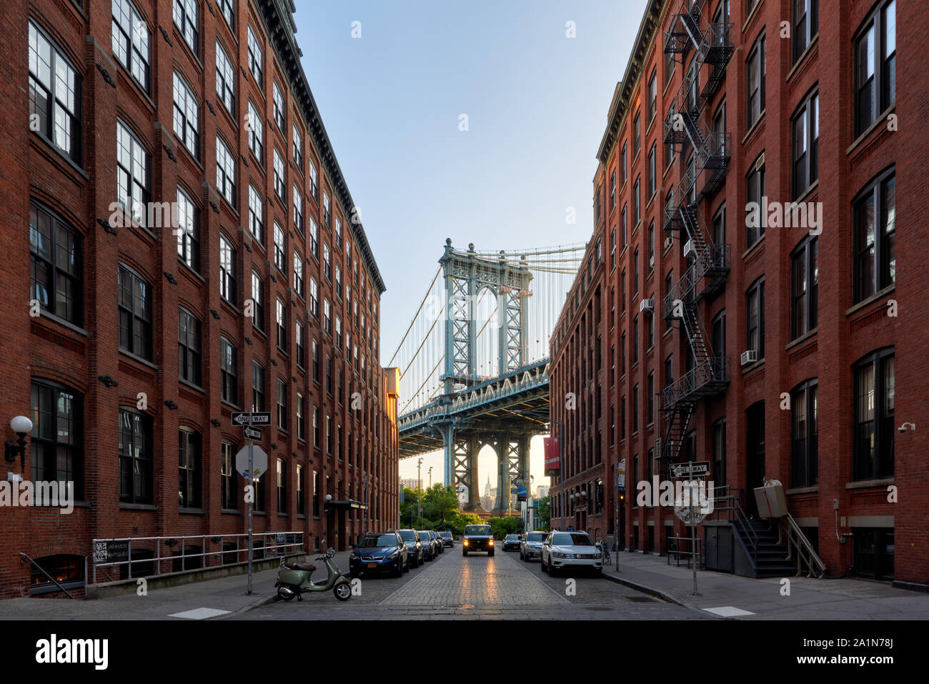 Quartier historique de Dumbo à Brooklyn, NY Banque D'Images