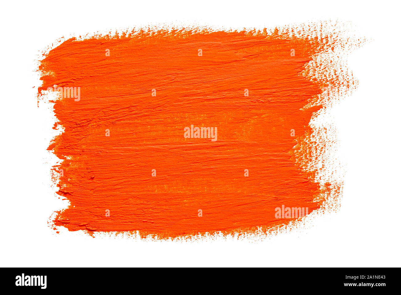 Résumé rouge fond peint orange, véritable peinture à l'huile à la main isolé sur fond blanc Banque D'Images