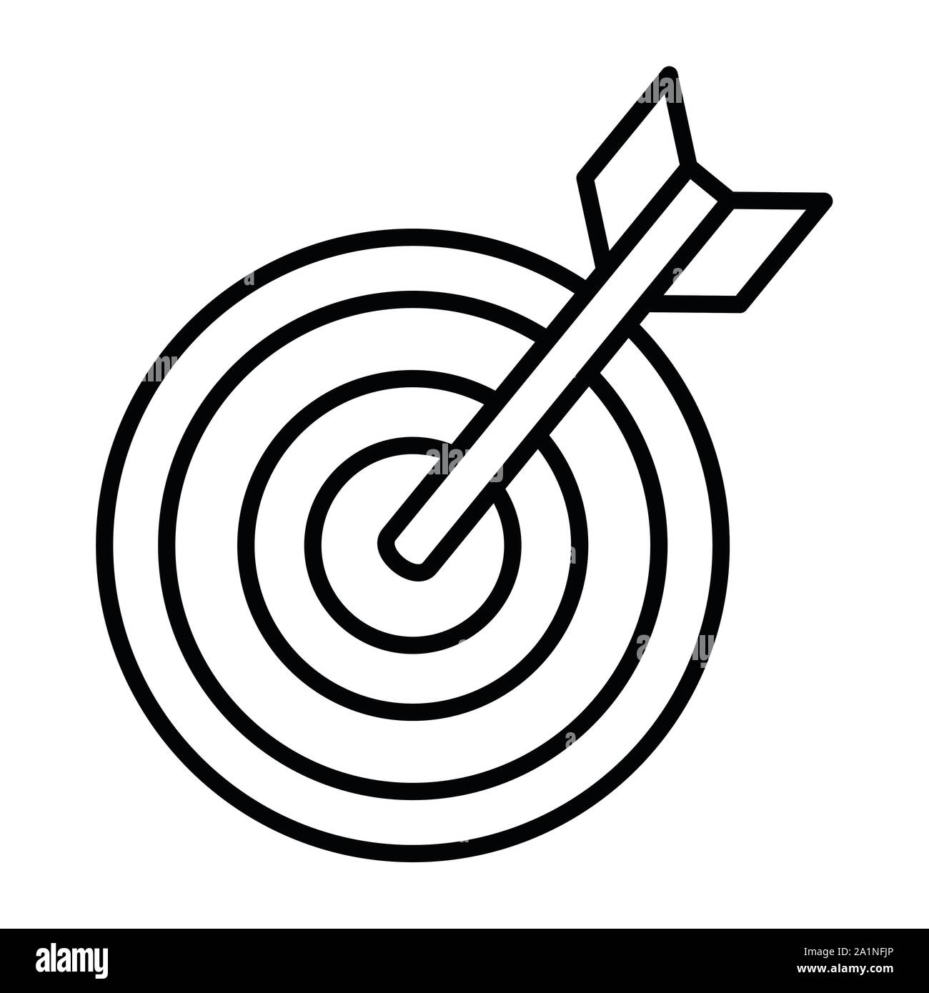 L'icône de cible, Vector illustration, les contours Illustration de Vecteur