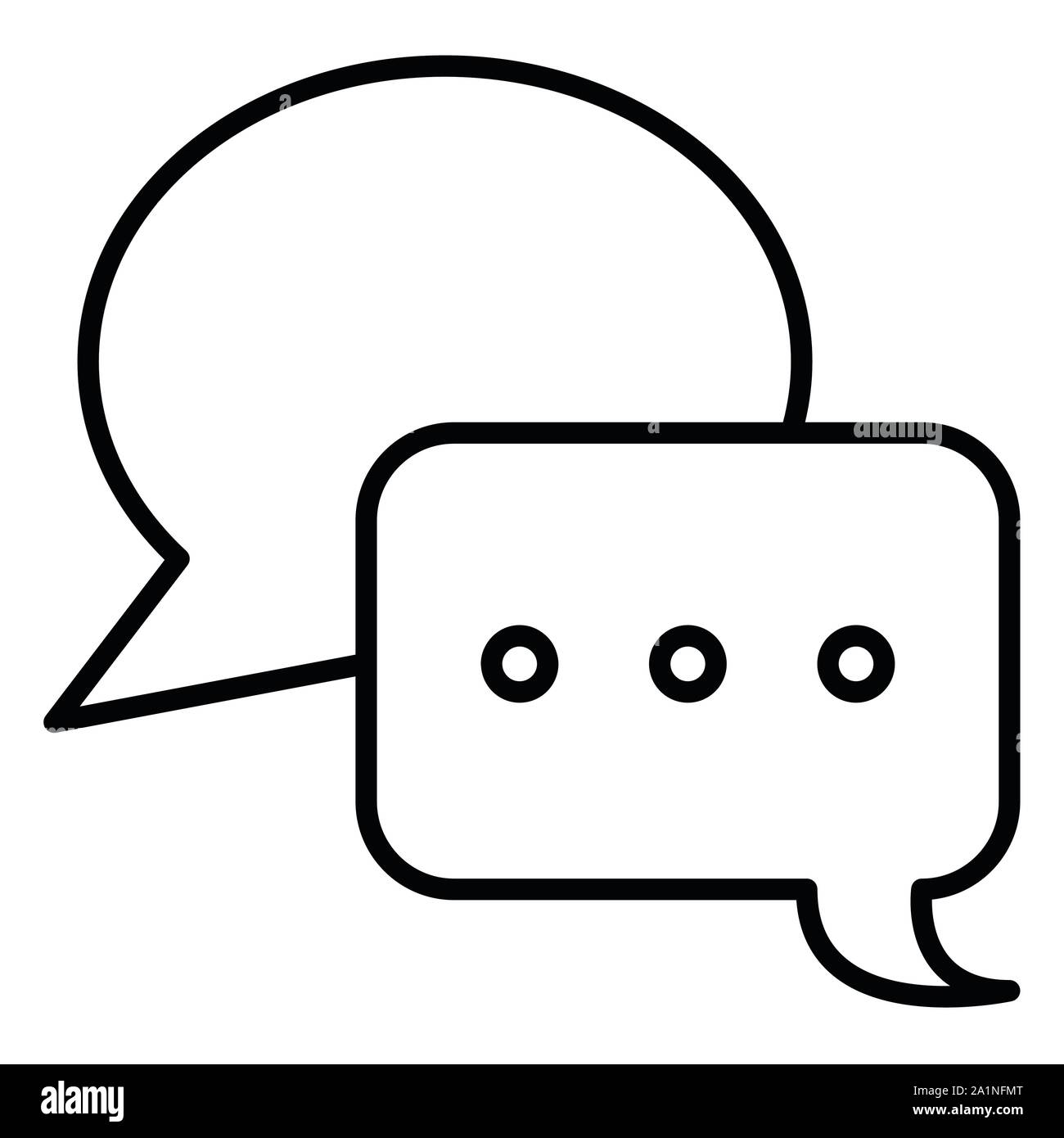 Icône de message, Vector illustration, les contours Illustration de Vecteur