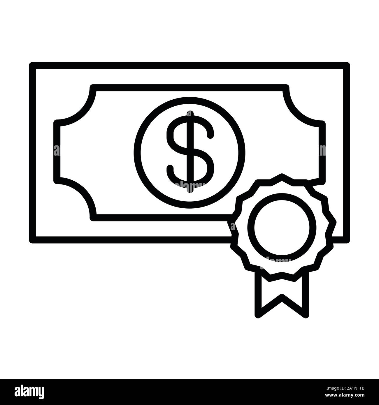 L'icône de l'argent, Vecteur illustration, les contours Illustration de Vecteur