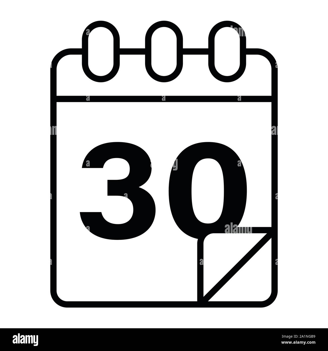 L'icône Calendrier, Vector illustration, les contours Illustration de Vecteur