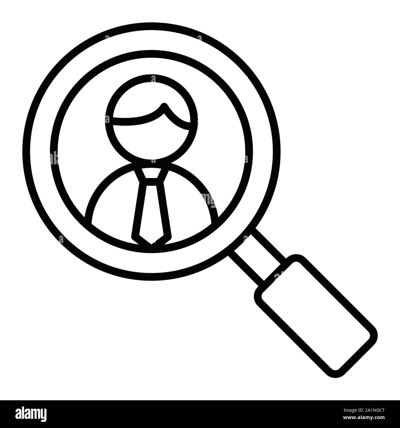 L'icône de recherche, Vecteur illustration, les contours Illustration de Vecteur