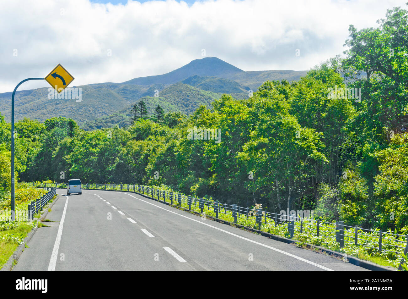 Le parc national de Shiretoko, Hokkaido, Japon. Banque D'Images