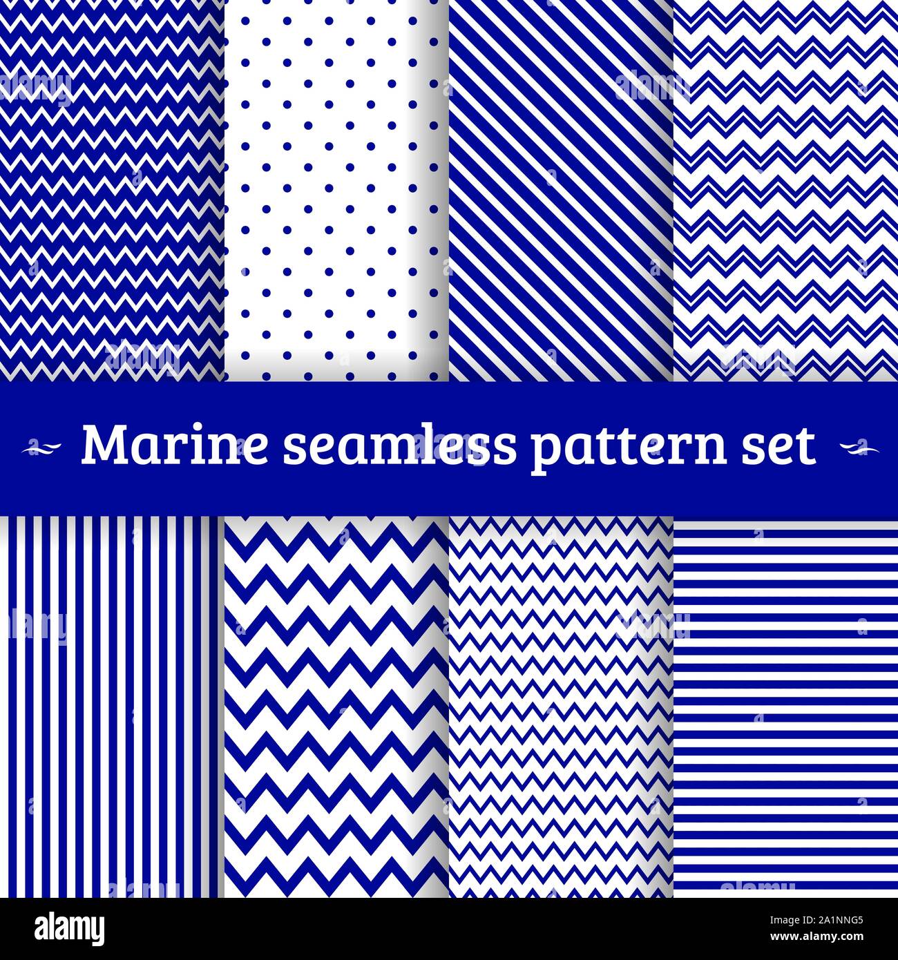 Motif de la mer ensemble vectoriel continu Illustration de Vecteur