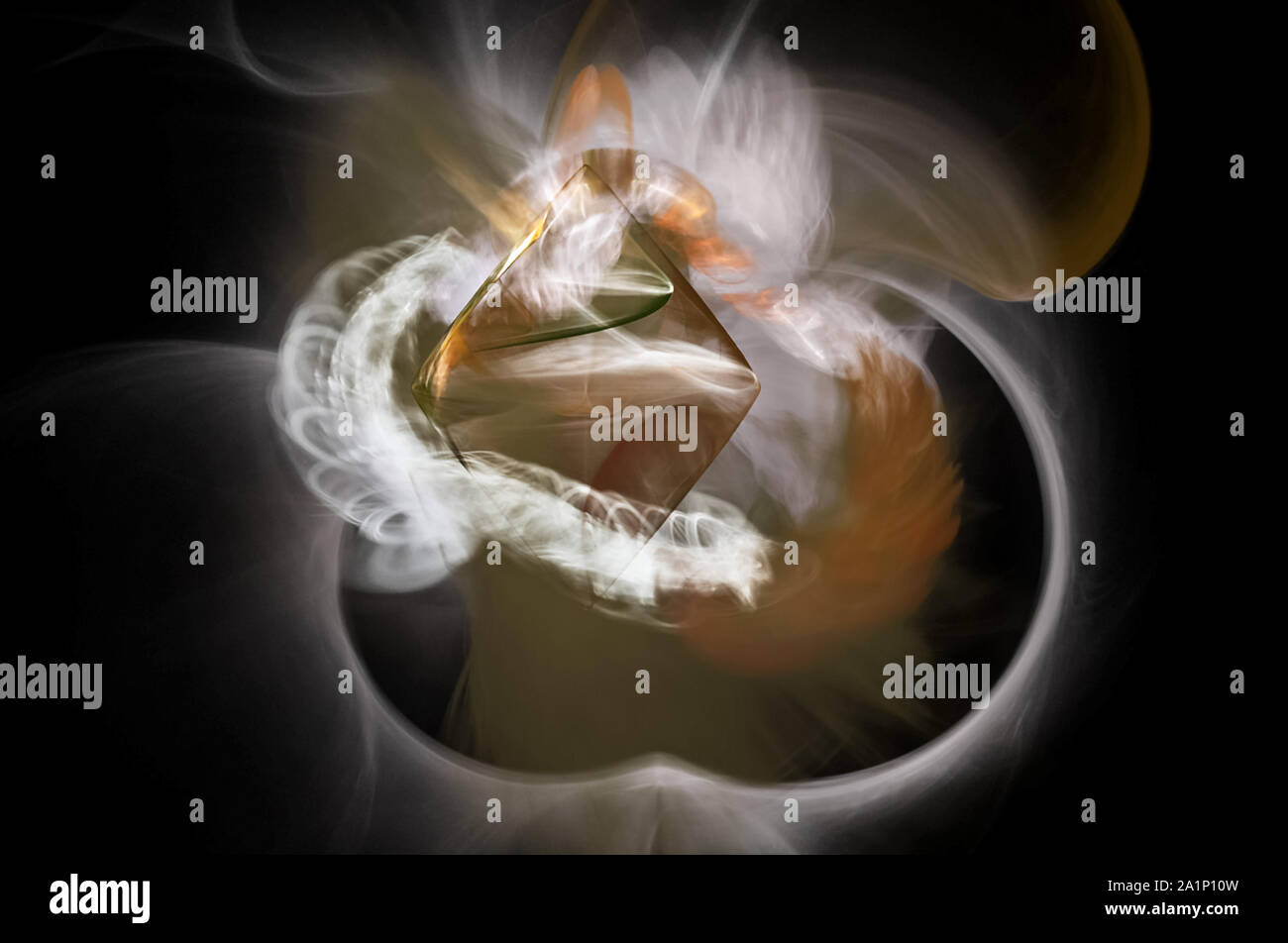 Fractales, la naissance d'un cristal dans l'espace Banque D'Images