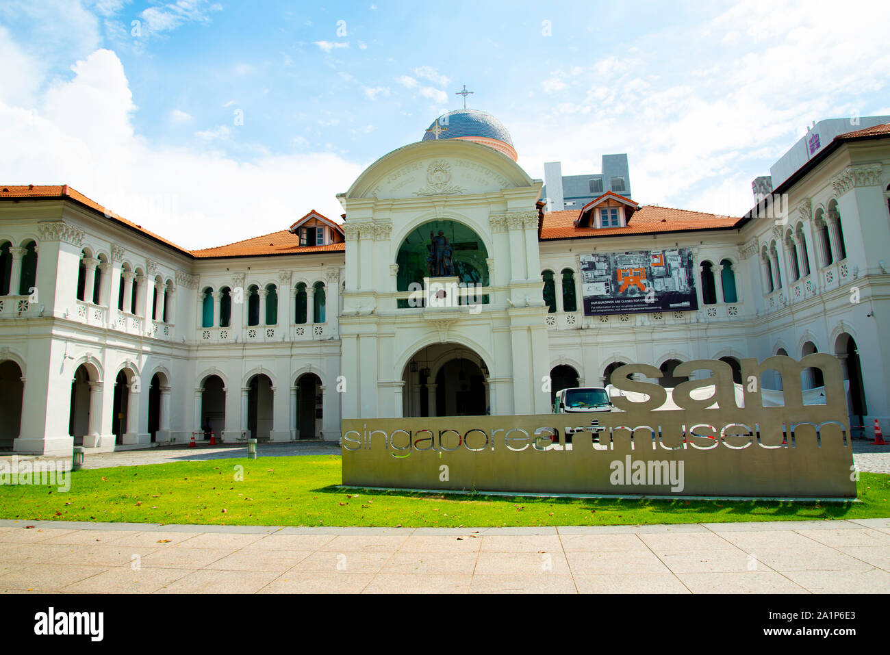 Façade de Singapore Art Museum Banque D'Images