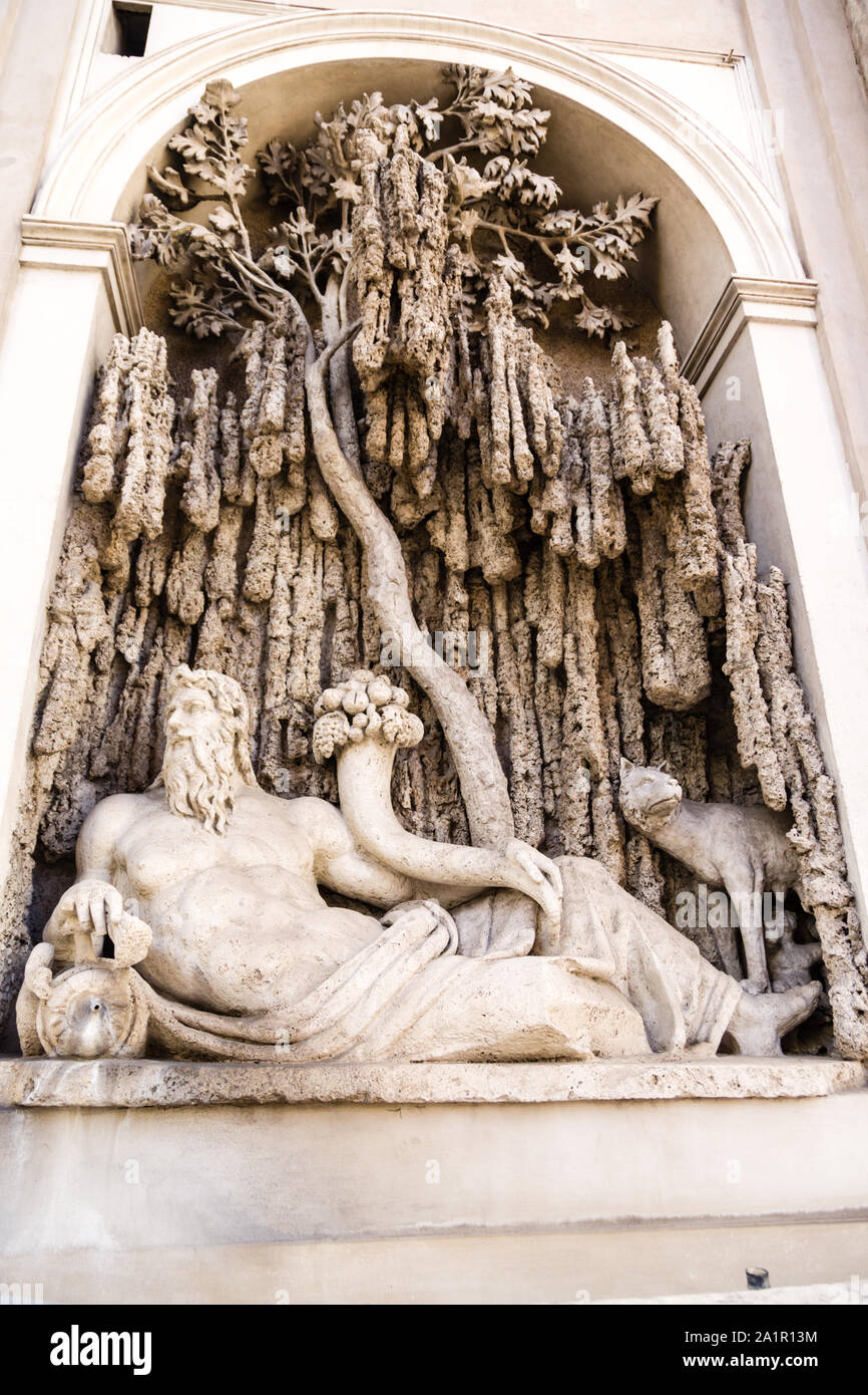 Le Tibre, l'un des Quattro Fontane, sur la colline du Quirinal à Rome, Italie Banque D'Images