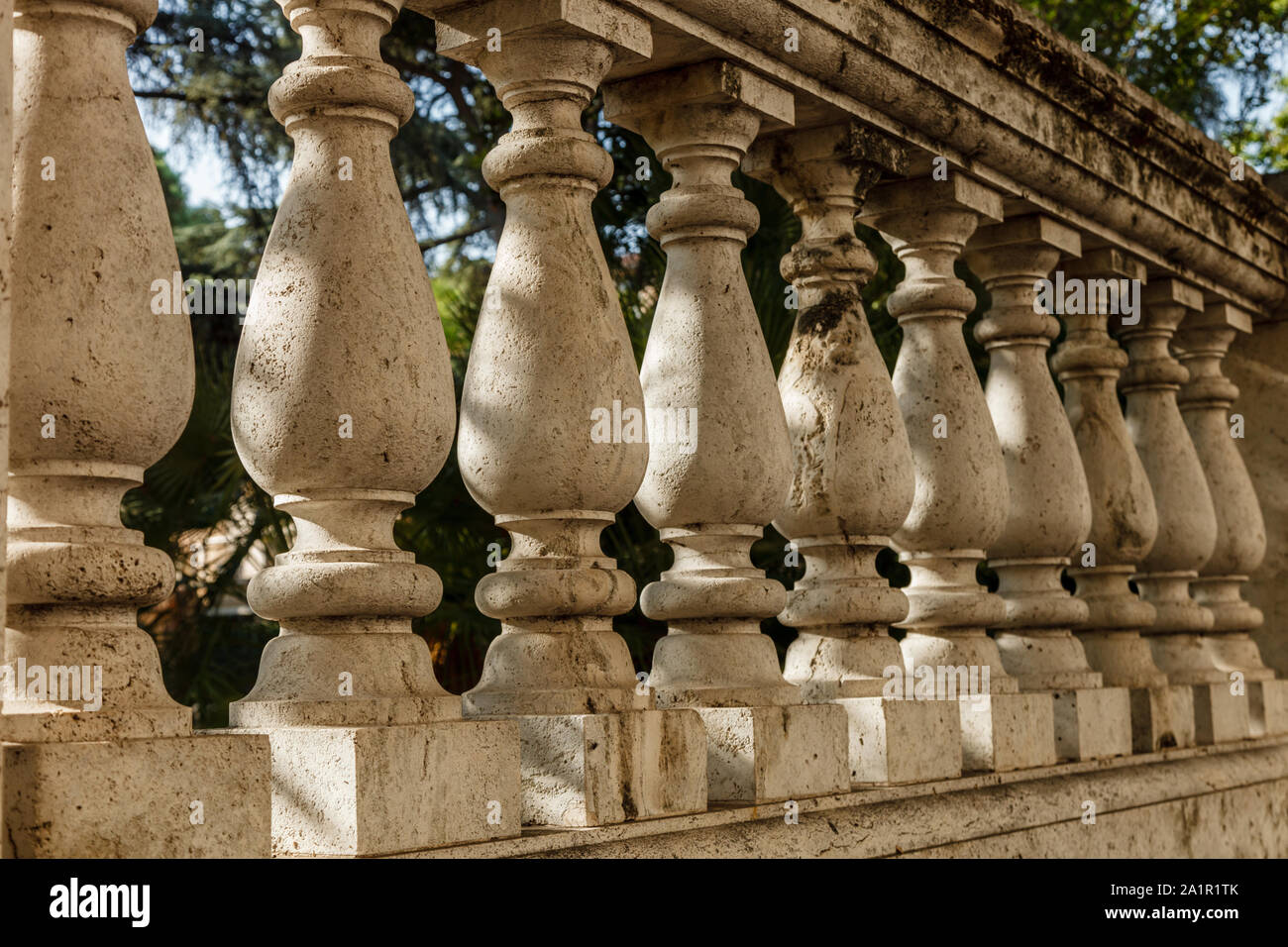 Balustrade de pierre Banque D'Images