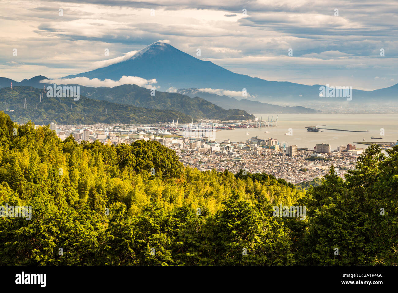 Hôtel Nippondaira, Shizuoka, Japon avec vue sur le Mont Fuji Banque D'Images
