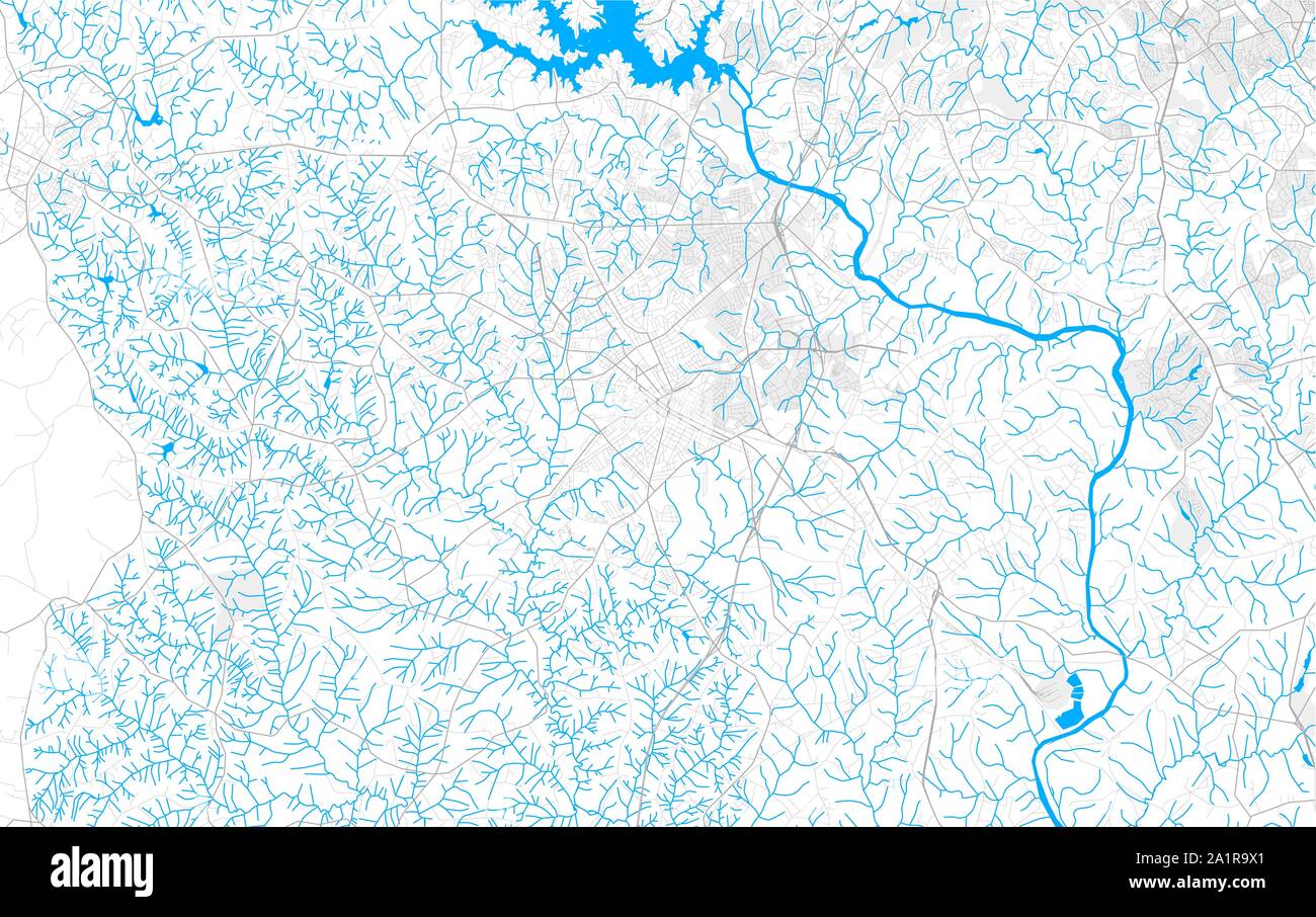 Riche carte de la zone de vecteur détaillées Rock Hill, Caroline du Sud, USA. Modèle de carte pour la décoration. Illustration de Vecteur