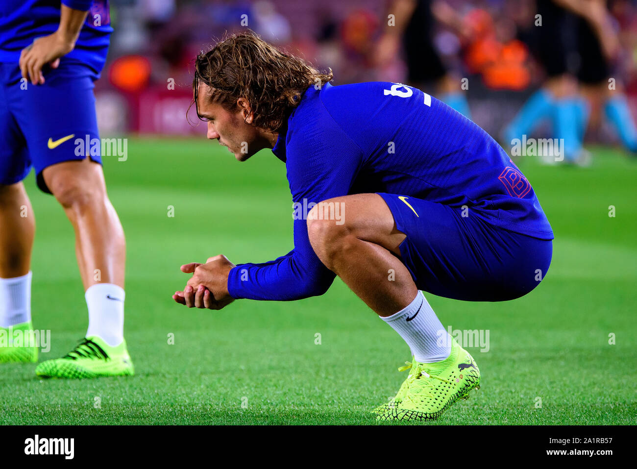 Barcelone - SEP 24 : Antoine Griezmann joue au match de la Liga entre le FC Barcelone et Villarreal CF au Camp Nou le 24 septembre 2019 Banque D'Images