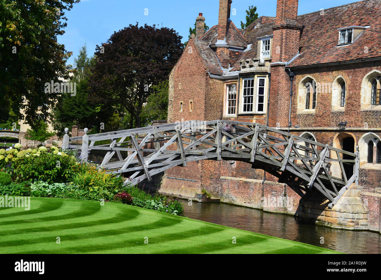 Cambridge, UK - 24 août 2019 : pont mathématique à Cambridge, Grande-Bretagne Banque D'Images