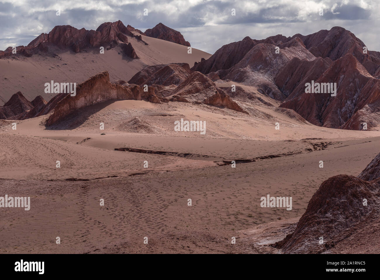 Valle de lla Muerte ou Vallée de la mort, aussi Valle de Marte ou Vallée de Mars, Antofagasta, San Pedro de Atacama, Désert Atacama, Chili, Amérique latine Banque D'Images