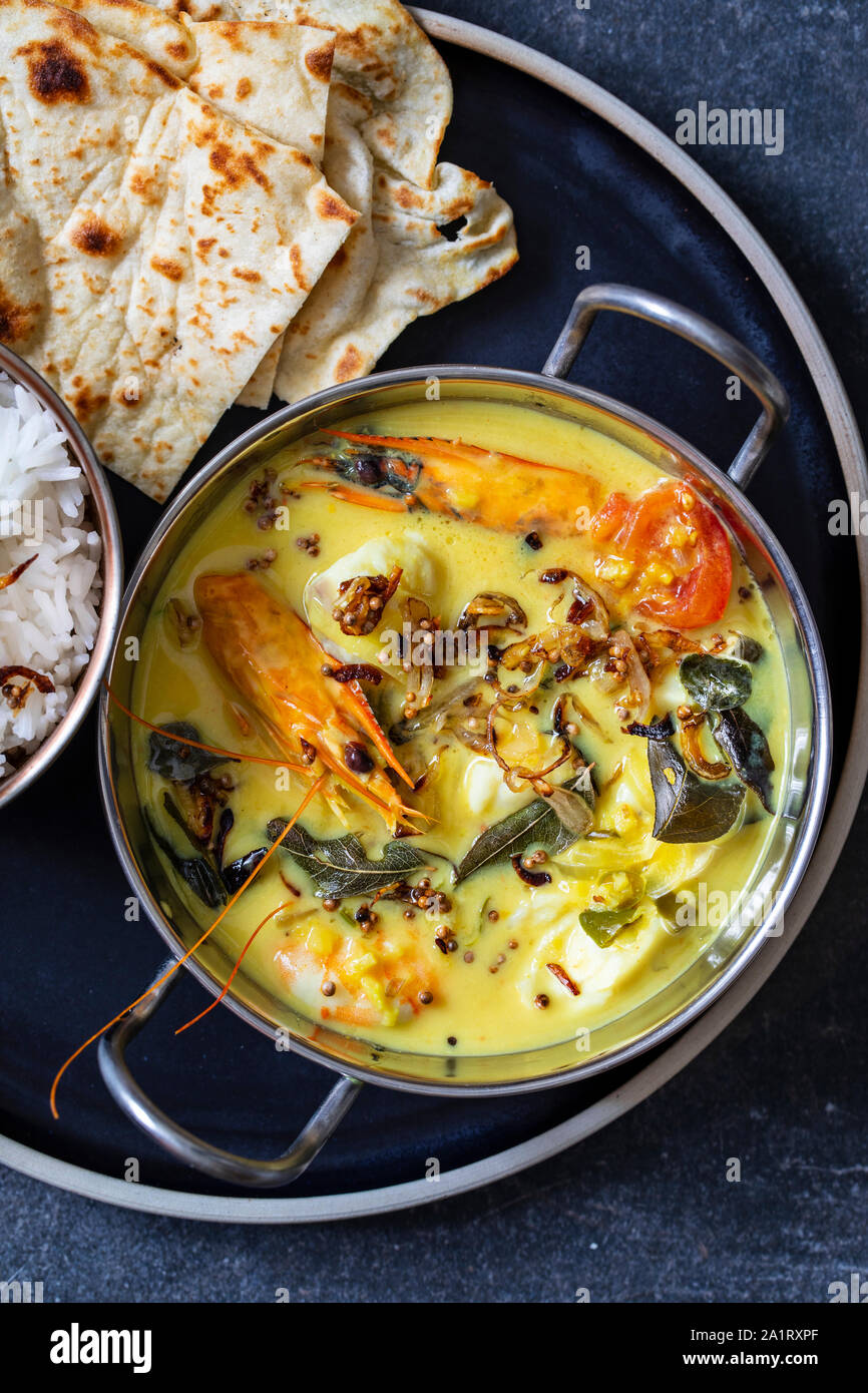 Meen moilee Indian curry de poisson Banque D'Images