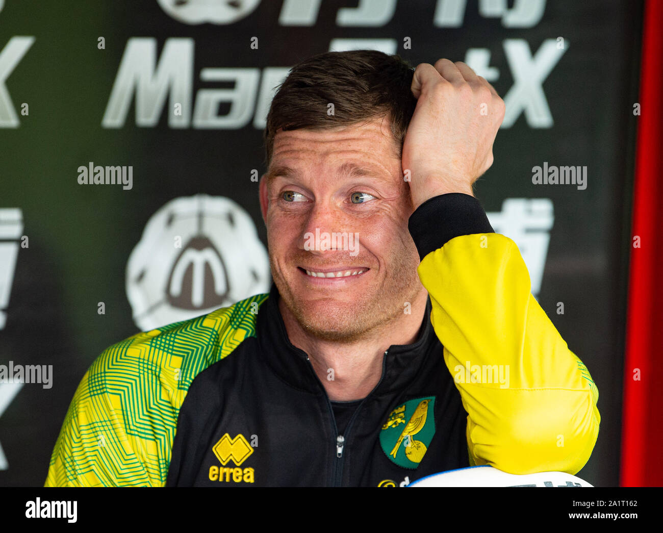 Londres, Royaume-Uni. 28 Sep, 2019. Norwich City Michael McGovern au cours de la Premier League match entre Norwich City et Crystal Palace à Selhurst Park, Londres, Angleterre le 28 septembre 2019. Photo par Andrew/Aleksiejczuk Premier Images des médias. Credit : premier Media Images/Alamy Live News Banque D'Images