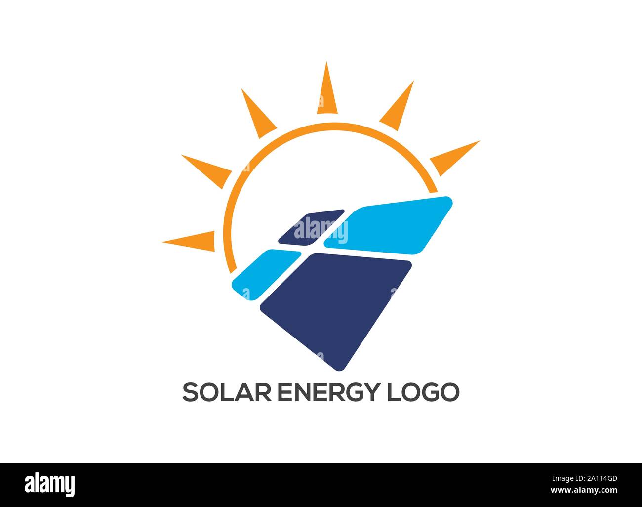 L'icône du panneau solaire quartier branché et moderne de symbole graphique et web design. L'énergie solaire, l'icône icône Logo Sunrise vecteur conception modèle, symbole de l'été, Illustration de Vecteur