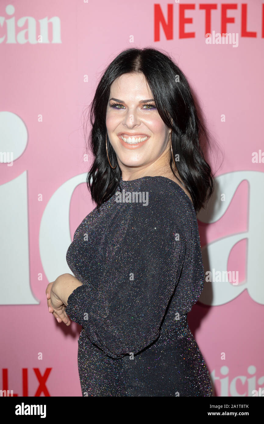 NEW YORK, NY - 26 SEPTEMBRE : Alexis Martin Woodall assiste à la première de 'l'homme politique de Netflix" à la DGA Theatre le 26 septembre 2019 à New York Banque D'Images