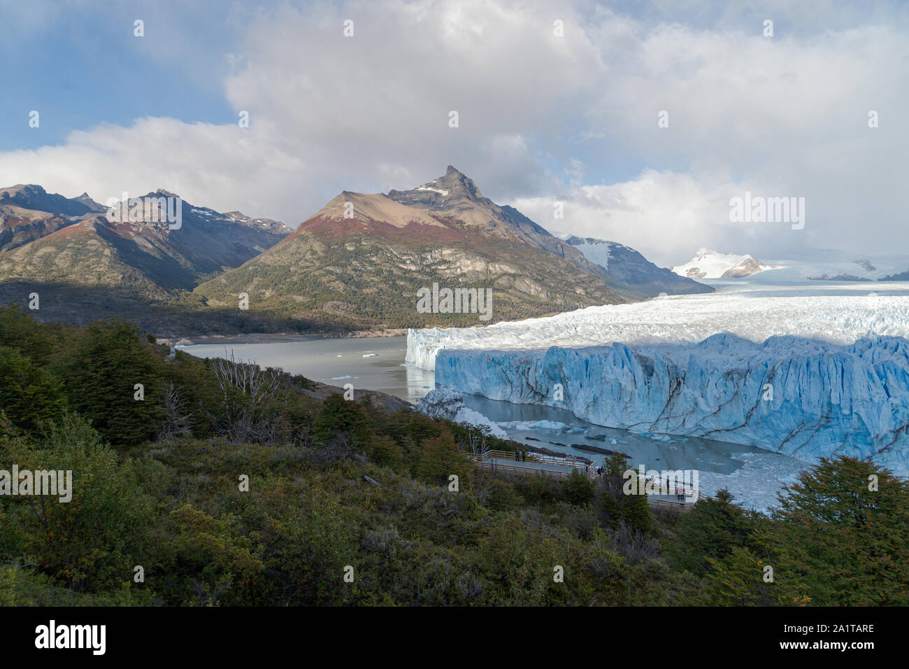 Le glacier Perito Moreno, le Parc National Los Glaciares, El Calafate, Argentine Banque D'Images