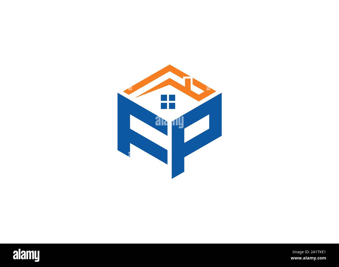 Résumé Lettre polygonal, Logo logo lettre hexagonale, polygonale Lettre avec logo accueil chanter et symbole, un monogramme logo, logo design, Accueil Illustration de Vecteur