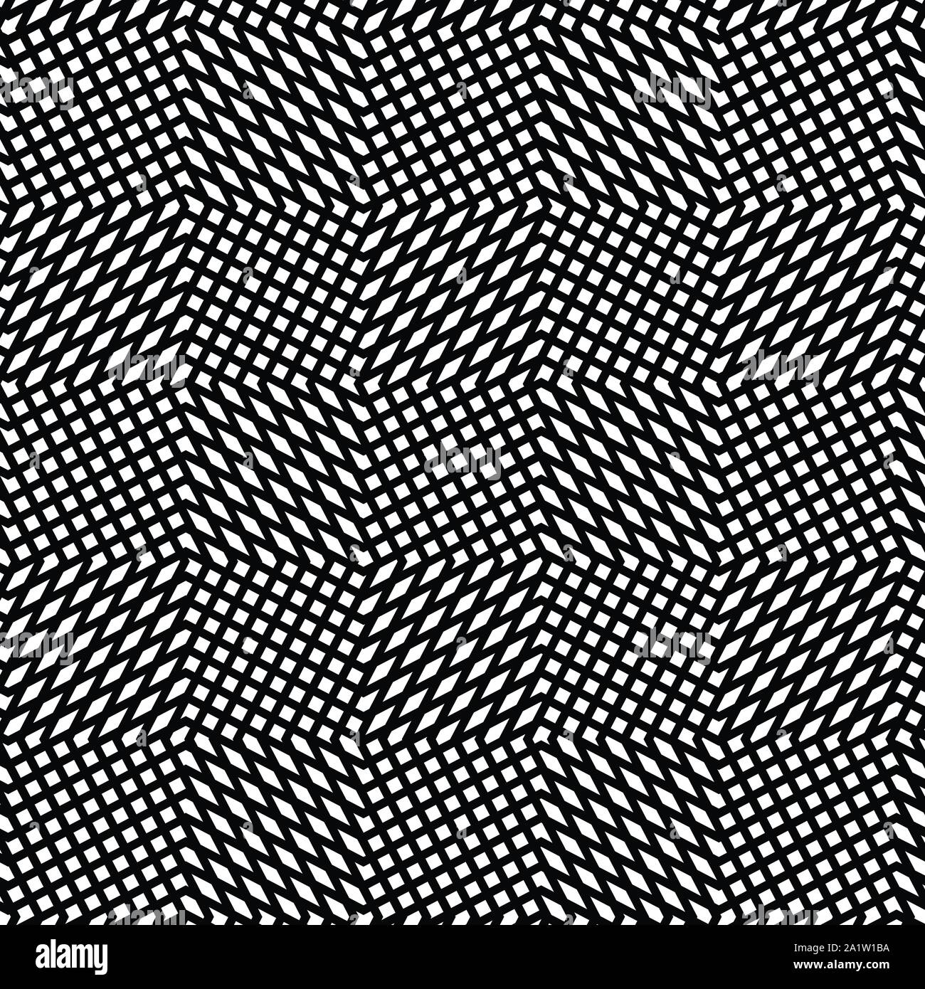 Warp, de forme libre, matrice réticulée de lignes de la matrice. Net géométriques complexes, web, modèle cellulaire contexte cellulaire. Amorphe, de forme libre, grille lat Illustration de Vecteur