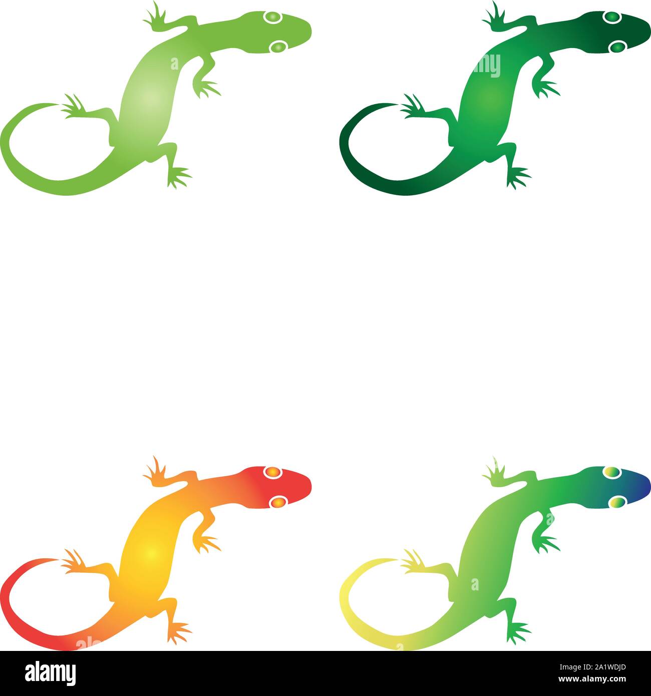 Lézard, gecko, salamandre, animal, le logo Illustration de Vecteur