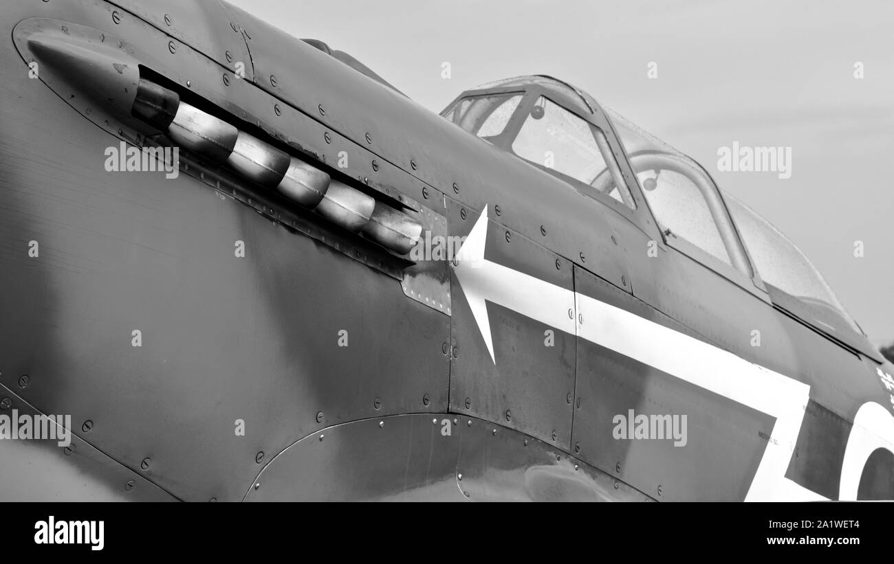 Yakovlev Yak-3UA à la bataille d'Angleterre de l'aéronautique à l'IWM, Duxford sur le 22 septembre 2019 Banque D'Images