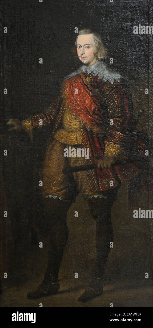 Le Cardinal Infant Ferdinand d'Autriche (1609-1641). L'archevêque de Tolède. Frère de Philippe IV. 17e siècle copie d'après une peinture d'Anton van Dyck (1599-1641). San Fernando Académie Royale des Beaux-arts de Madrid. L'Espagne. Banque D'Images