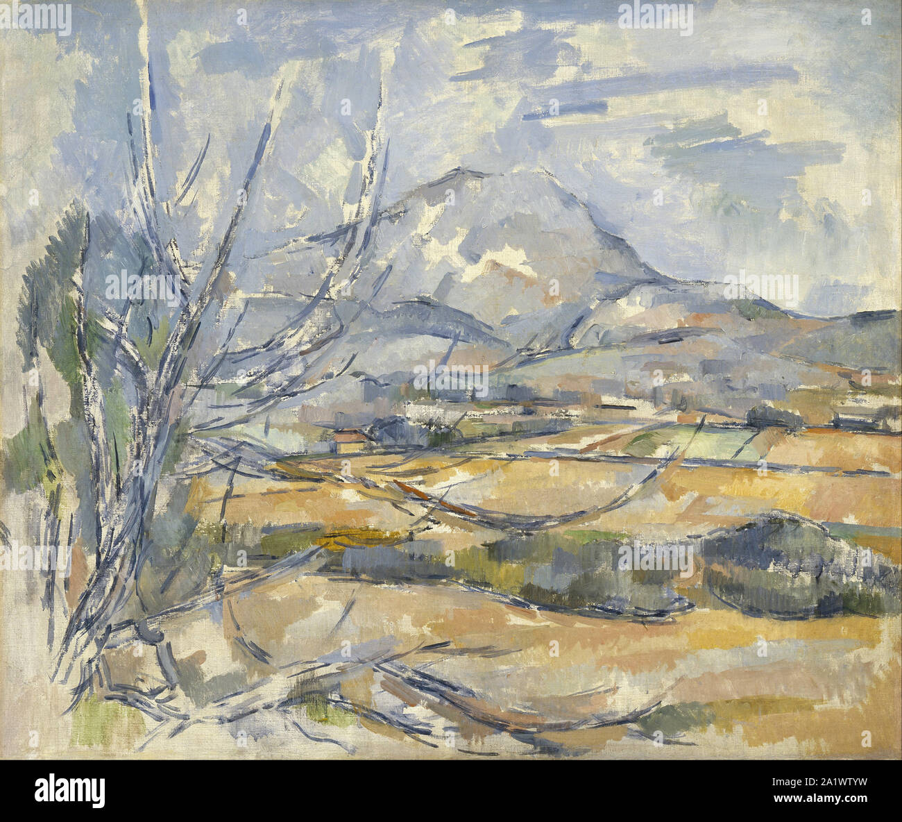 Montagne Sainte-Victoire, Mont Sainte-Victoire par Paul Cézanne, 1890, Banque D'Images