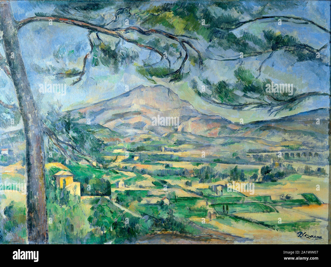 Mont Sainte-Victoire, par Paul Cézanne, 1887, Banque D'Images