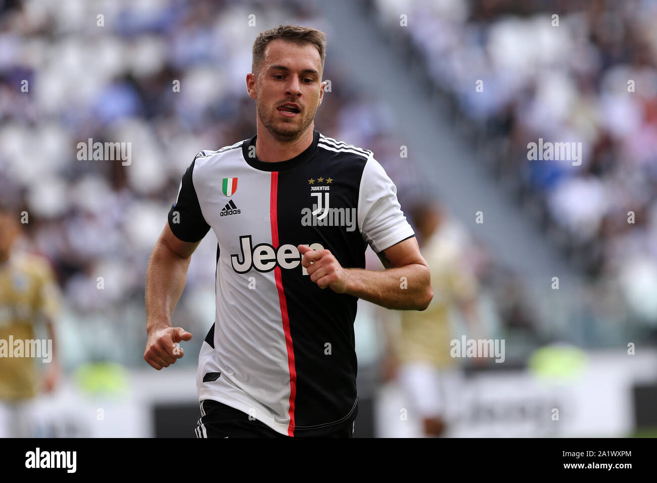Turin , Italie . 28 SEPTEMBRE 2019 . Italien de série A. la Juventus FC vs Spal . Aaron Ramsey de la Juventus FC. Banque D'Images