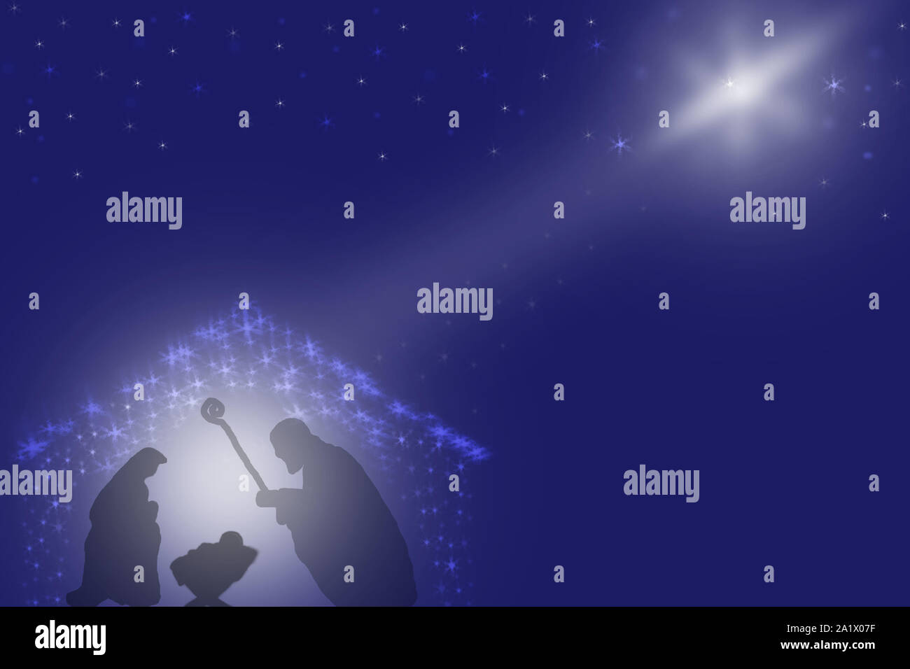 Crèche de Noël. L'Enfant Jésus dans la crèche. Banque D'Images